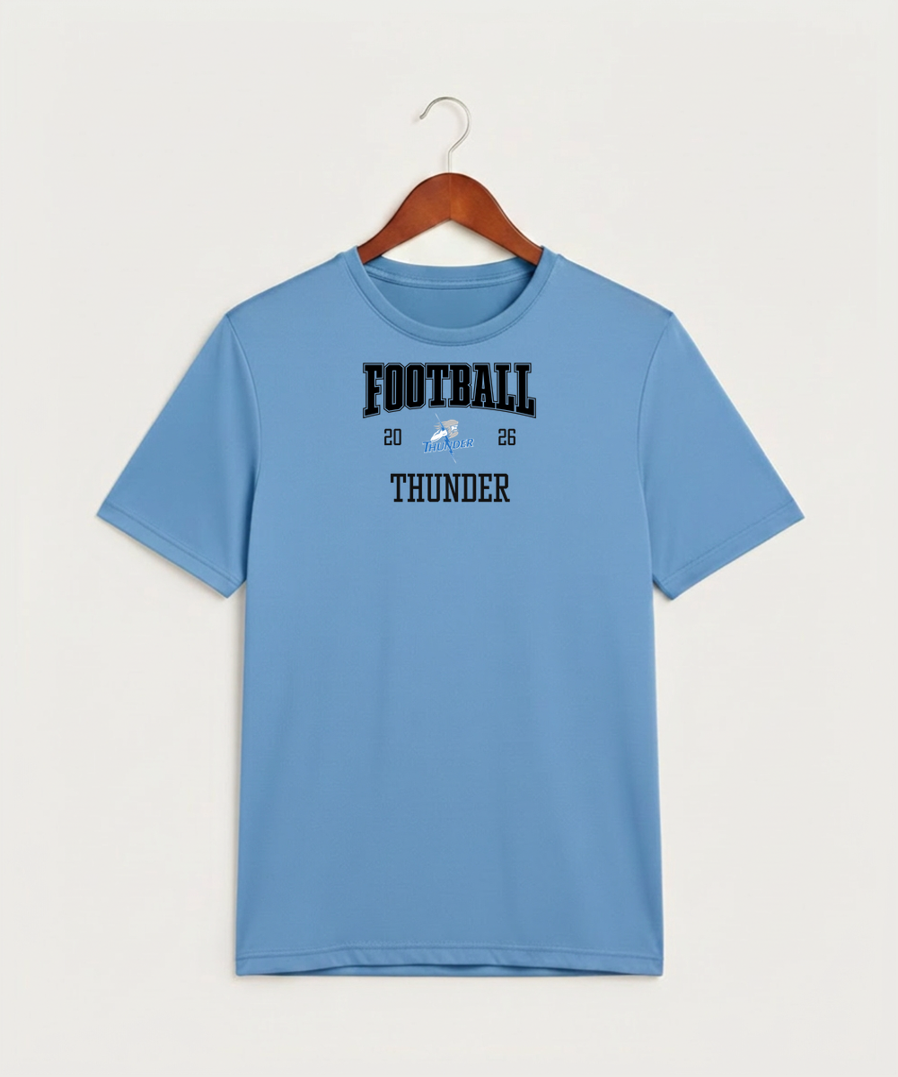 Long Prairie Grey Eagle High School Football (Boys) - Carolina Blue Sport-Tek PosiCharge Competitor Tee. ST350