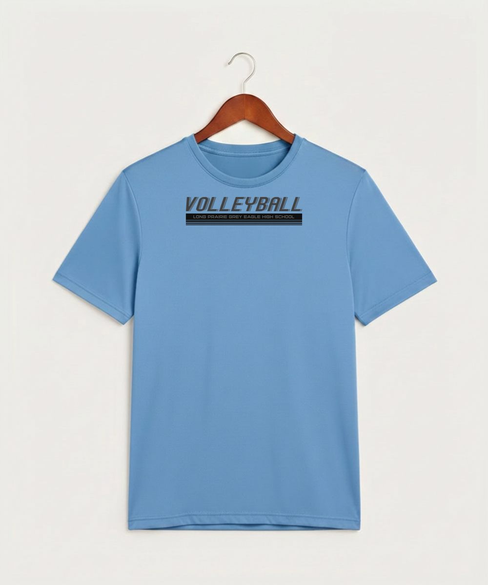 Long Prairie Grey Eagle High School Volleyball (Girls) - Carolina Blue Sport-Tek PosiCharge Competitor Tee. ST350