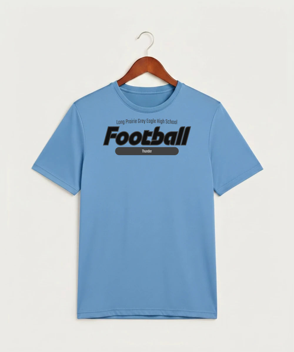 Long Prairie Grey Eagle High School Football (Boys) - Carolina Blue Sport-Tek PosiCharge Competitor Tee. ST350