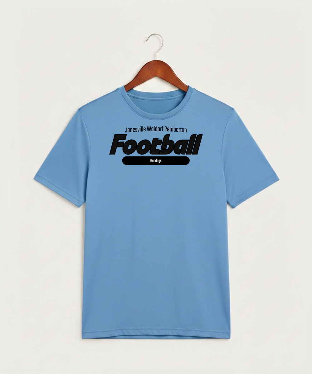 Janesville Waldorf Pemberton Football (Boys) - Carolina Blue Sport-Tek PosiCharge Competitor Tee. ST350