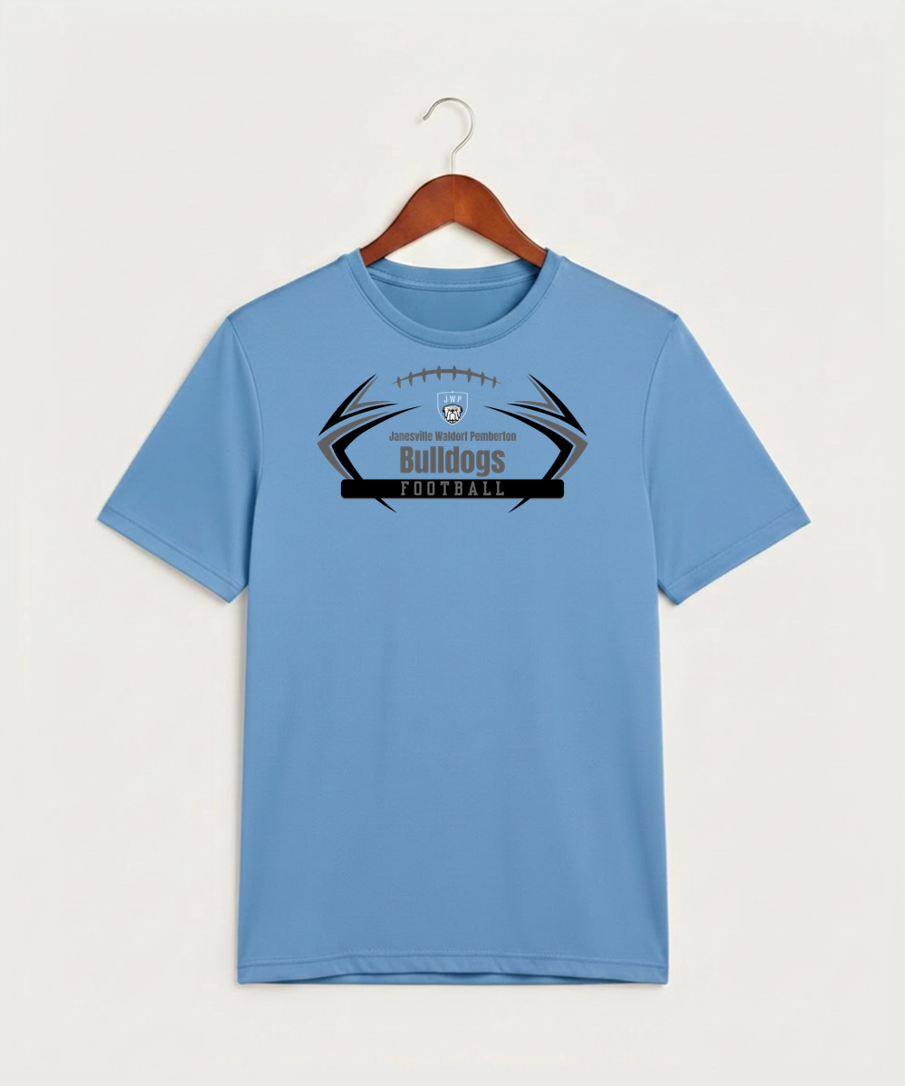 Janesville Waldorf Pemberton Football (Boys) - Carolina Blue Sport-Tek PosiCharge Competitor Tee. ST350
