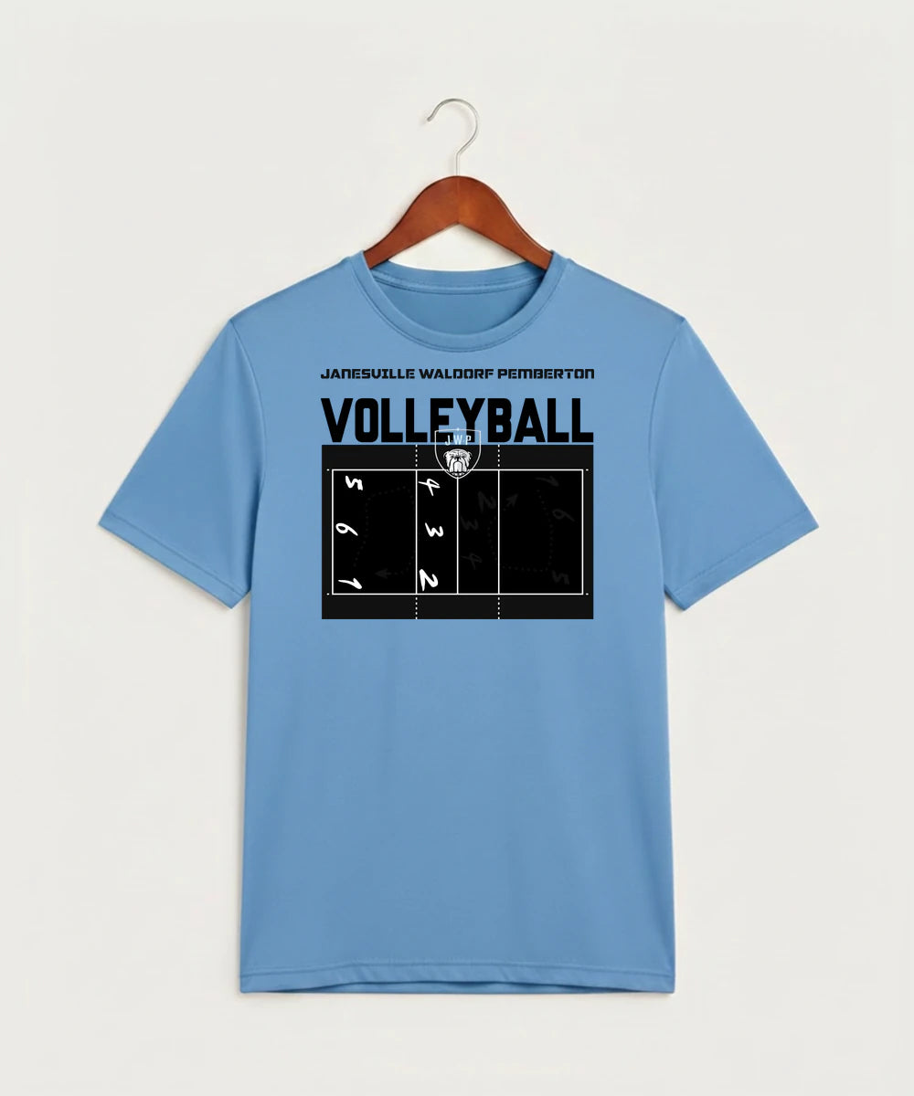 Janesville Waldorf Pemberton Volleyball (Girls) - Carolina Blue Sport-Tek PosiCharge Competitor Tee. ST350