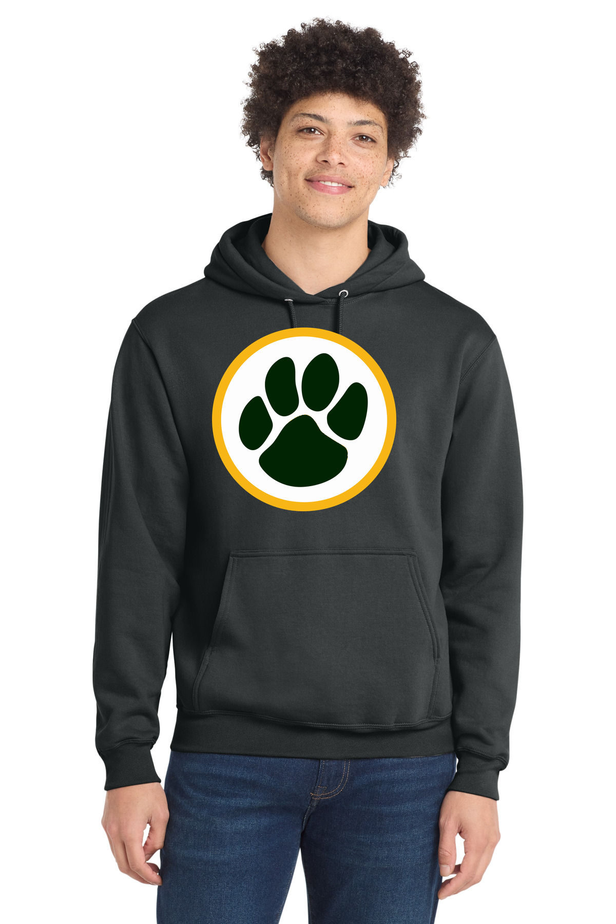 Ashwaubenon High School Football (Boys) - Coal Grey Port & Co Core Fleece Pullover Hooded Sweatshirt. PC78H