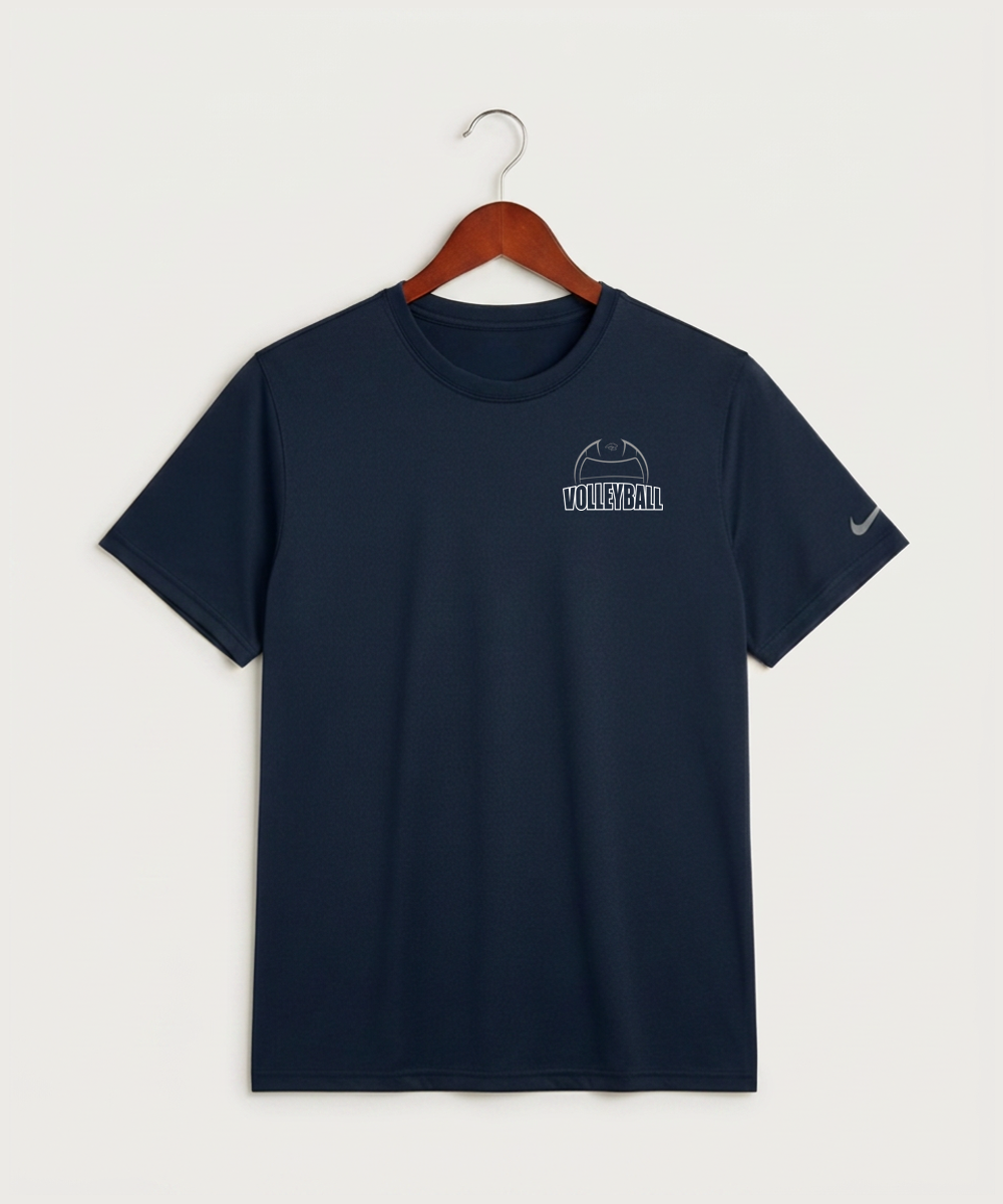 Zumbrota Mazeppa High School Volleyball (Girls) - College Navy Nike Swoosh Sleeve rLegend Tee NKDX8730