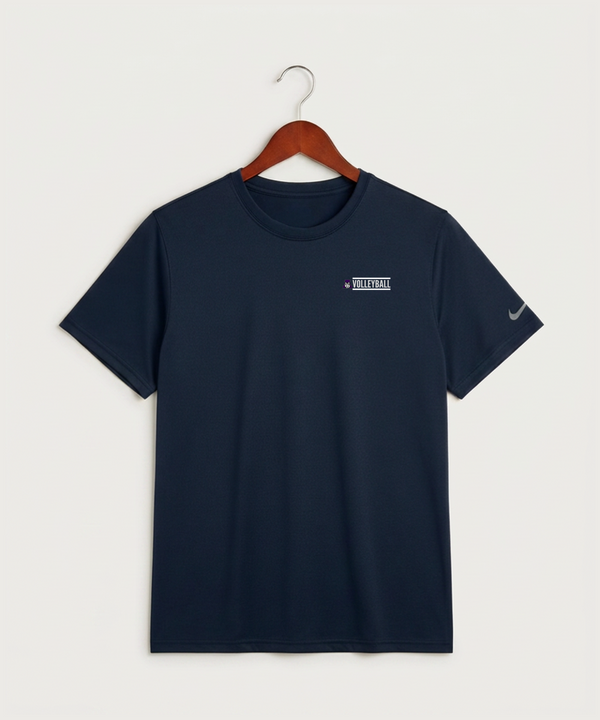 Albany High School Volleyball (Girls) - College Navy Nike Swoosh Sleeve rLegend Tee NKDX8730