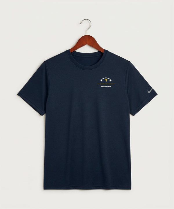 Howard Lake Waverly Winsted High School Football (Boys) - College Navy Nike Swoosh Sleeve rLegend Tee NKDX8730