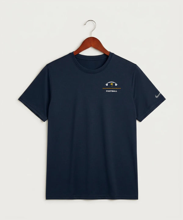 Howard Lake Waverly Winsted High School Football (Boys) - College Navy Nike Swoosh Sleeve rLegend Tee NKDX8730