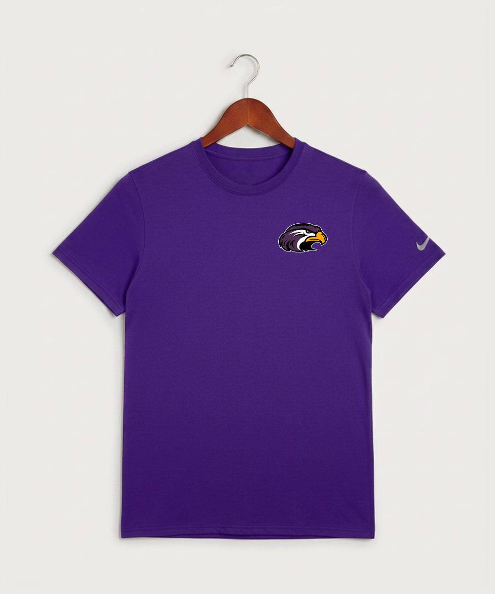 Montevideo High School Football (Boys) - Court Purple Nike Swoosh Sleeve rLegend Tee NKDX8730