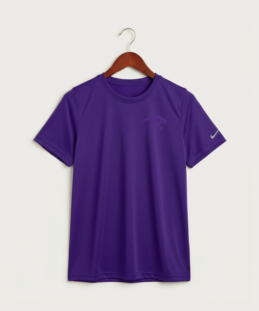 Glencoe Silver Lake High School Athletics - Court Purple Nike Youth Swoosh Sleeve rLegend Tee NKDX8787