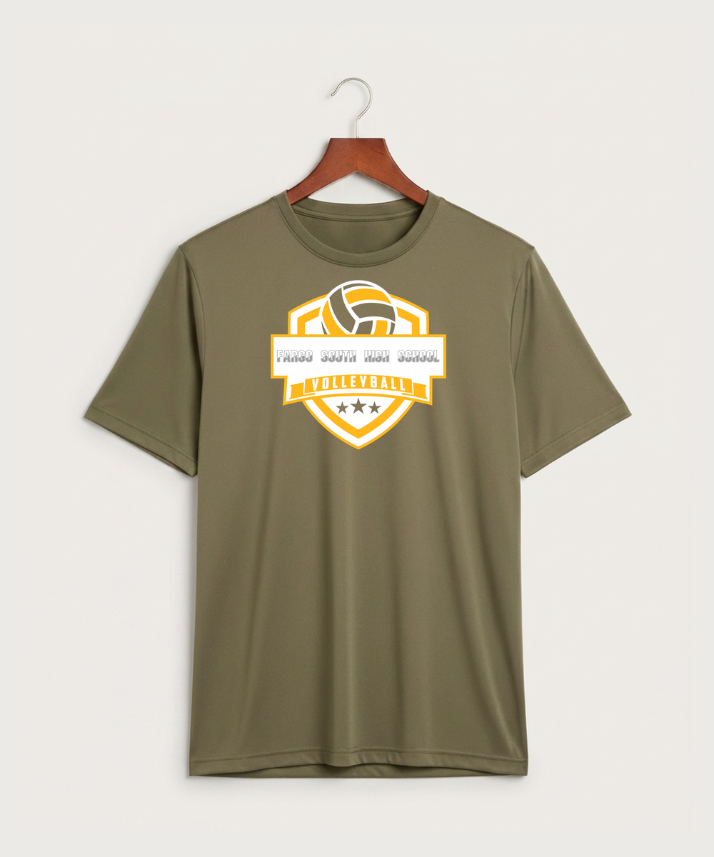 Fargo South High School Volleyball (Girls) - Coyote Brown Sport-Tek PosiCharge Competitor Tee. ST350