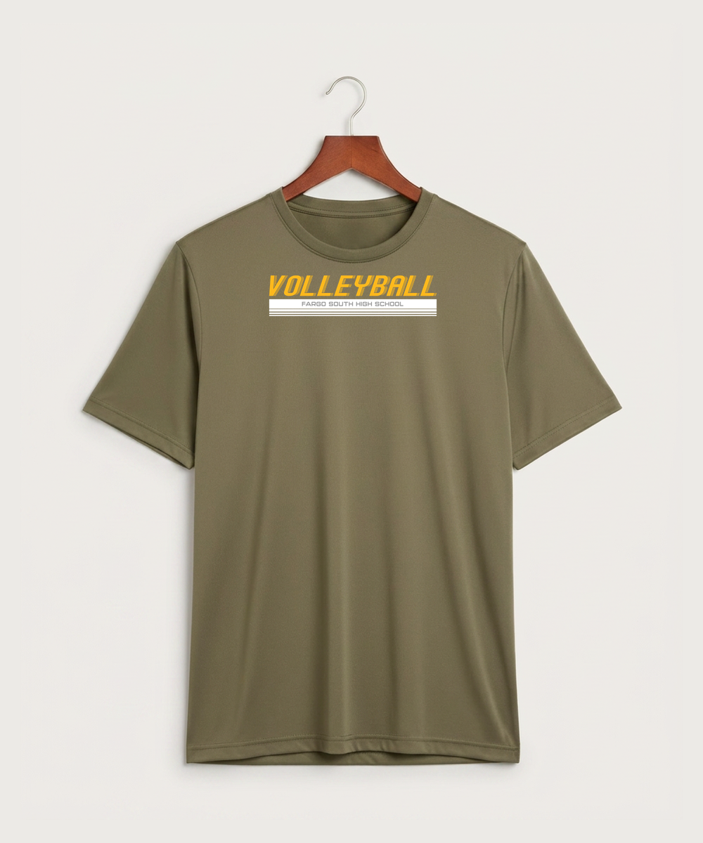 Fargo South High School Volleyball (Girls) - Coyote Brown Sport-Tek PosiCharge Competitor Tee. ST350
