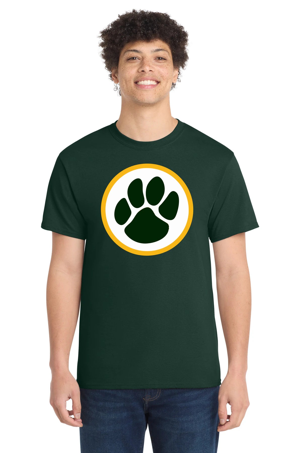 Ashwaubenon High School Football (Boys) - Dark Green Port & Co Core Cotton Tee. PC54