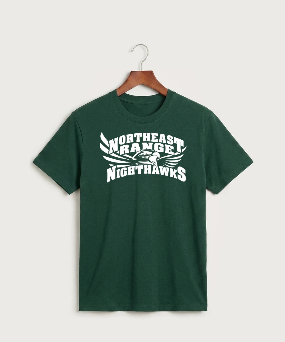 Northeast Range High School Volleyball (Girls) - Dark Green Port & Co Core Cotton Tee. PC54