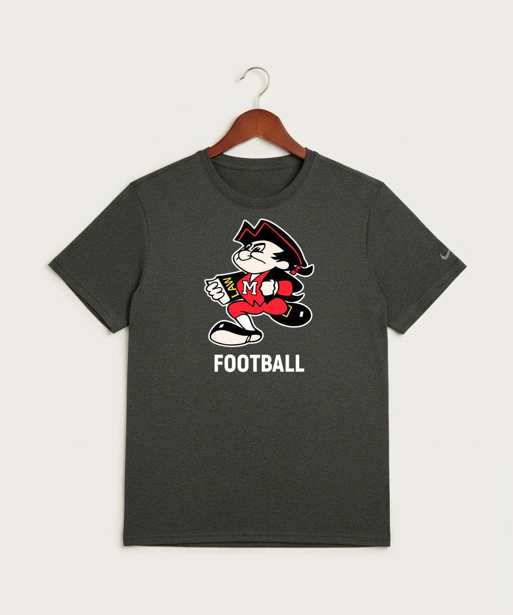 John Marshall High School Basketball (Boys) - Dark Smoke Heather Nike Swoosh Sleeve rLegend Tee NKDX8730