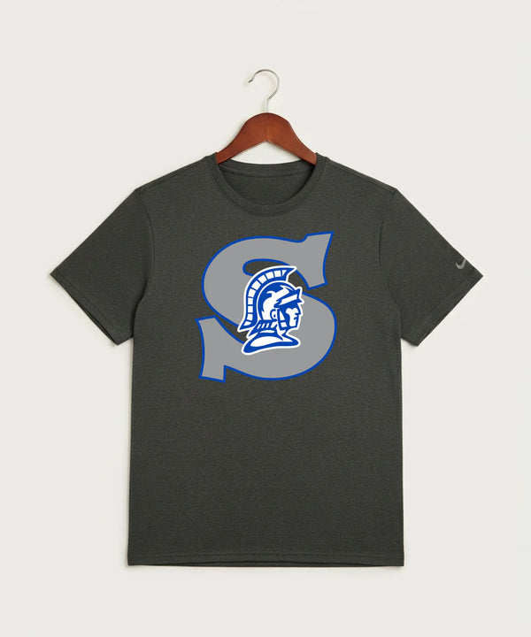 Green Bay Southwest High School Volleyball (Girls) - Dark Smoke Heather Nike Swoosh Sleeve rLegend Tee NKDX8730