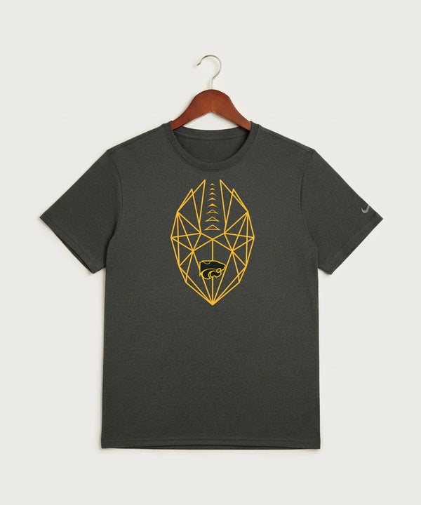 Le-Win Football - Dark Smoke Heather Nike Swoosh Sleeve rLegend Tee NKDX8730