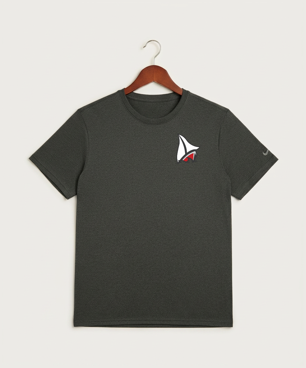 Detroit Lakes Community High School Football (Boys) - Dark Smoke Heather Nike Swoosh Sleeve rLegend Tee NKDX8730