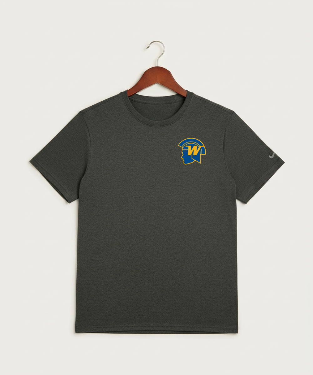 Wayzata High School Football (Boys) - Dark Smoke Heather Nike Swoosh Sleeve rLegend Tee NKDX8730