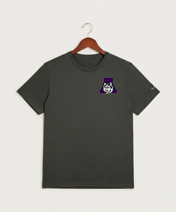 Albany High School Cheerleading - Dark Smoke Heather Nike Swoosh Sleeve rLegend Tee NKDX8730