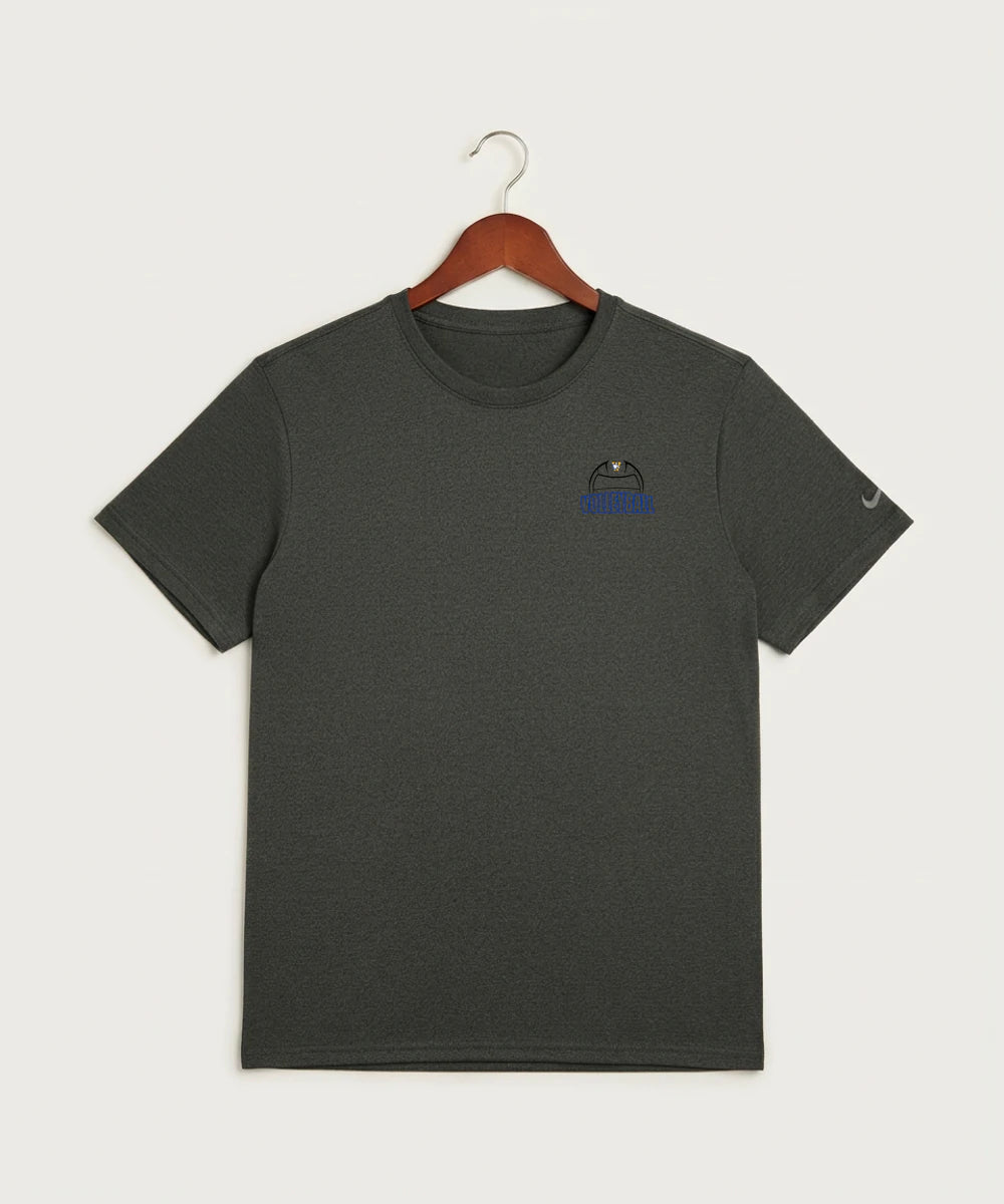 Windom Area High School Volleyball (Girls) - Dark Smoke Heather Nike Swoosh Sleeve rLegend Tee NKDX8730