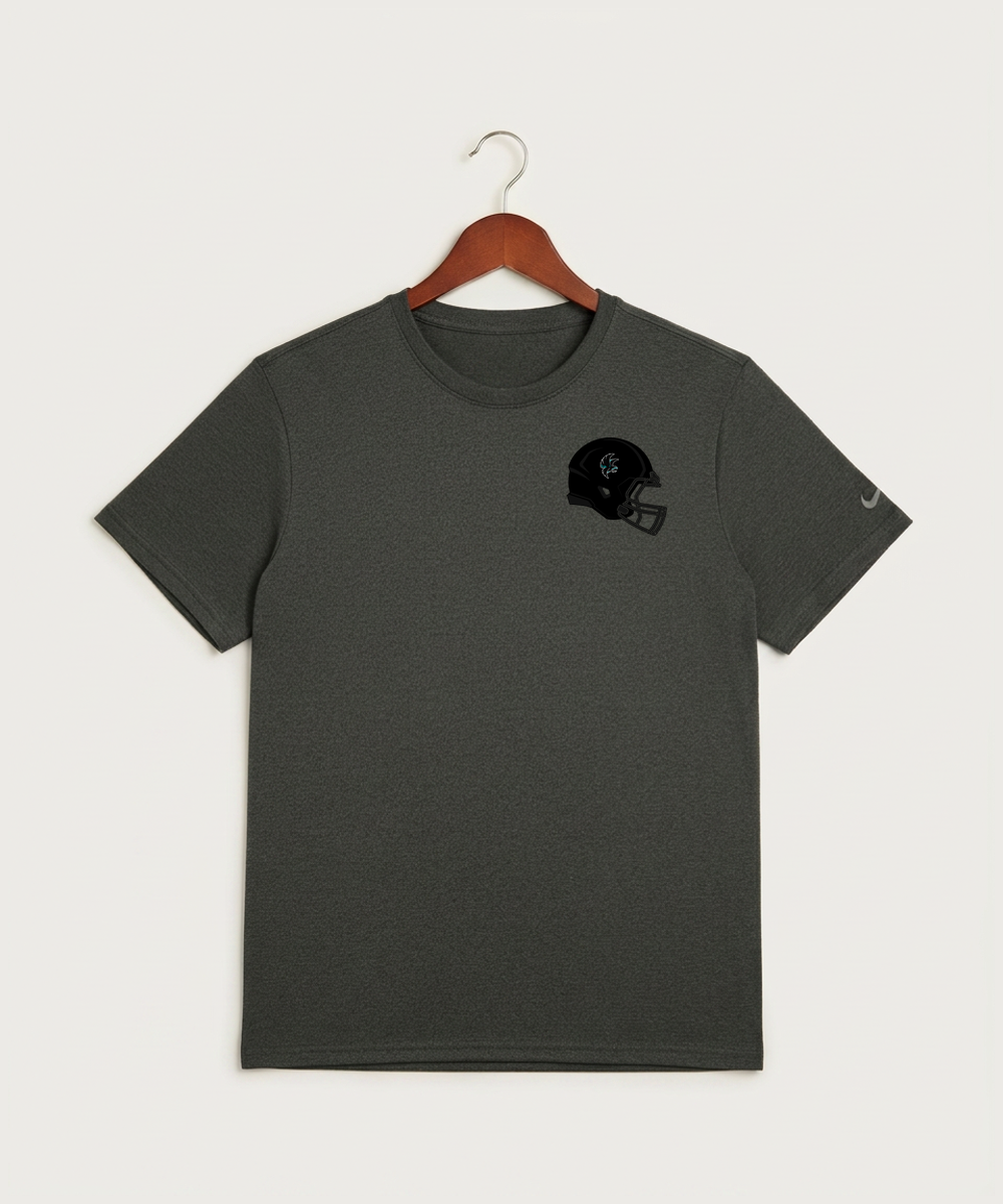 Alden-Conger-Glenville Emmons High School Football (Boys) - Dark Smoke Heather Nike Swoosh Sleeve rLegend Tee NKDX8730