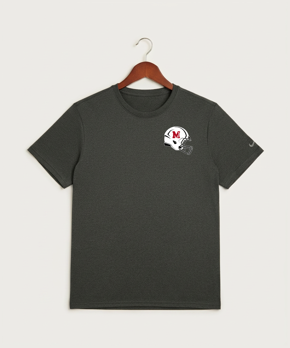 Mcgregor High School Football (Boys) - Dark Smoke Heather Nike Swoosh Sleeve rLegend Tee NKDX8730