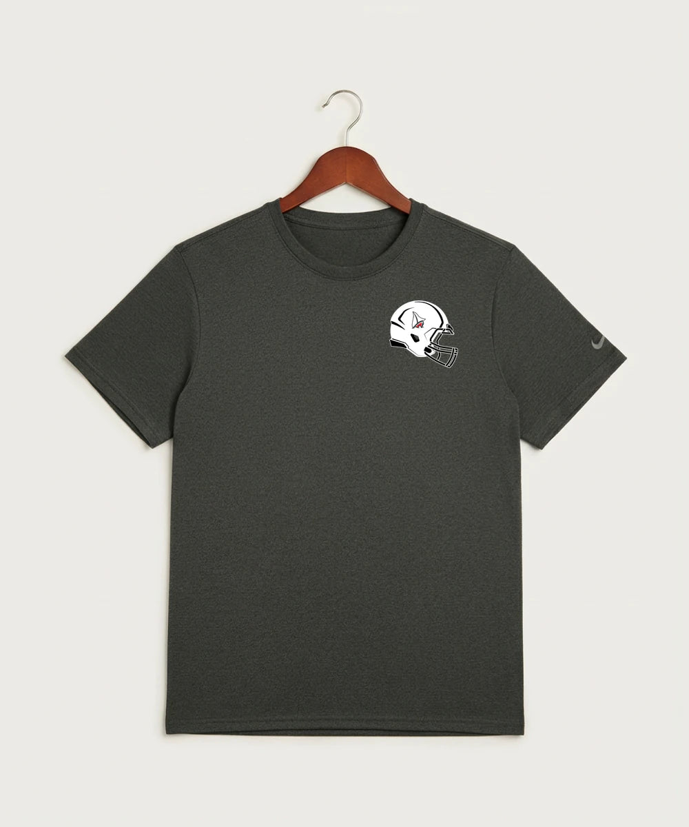 Detroit Lakes Community High School Football (Boys) - Dark Smoke Heather Nike Swoosh Sleeve rLegend Tee NKDX8730