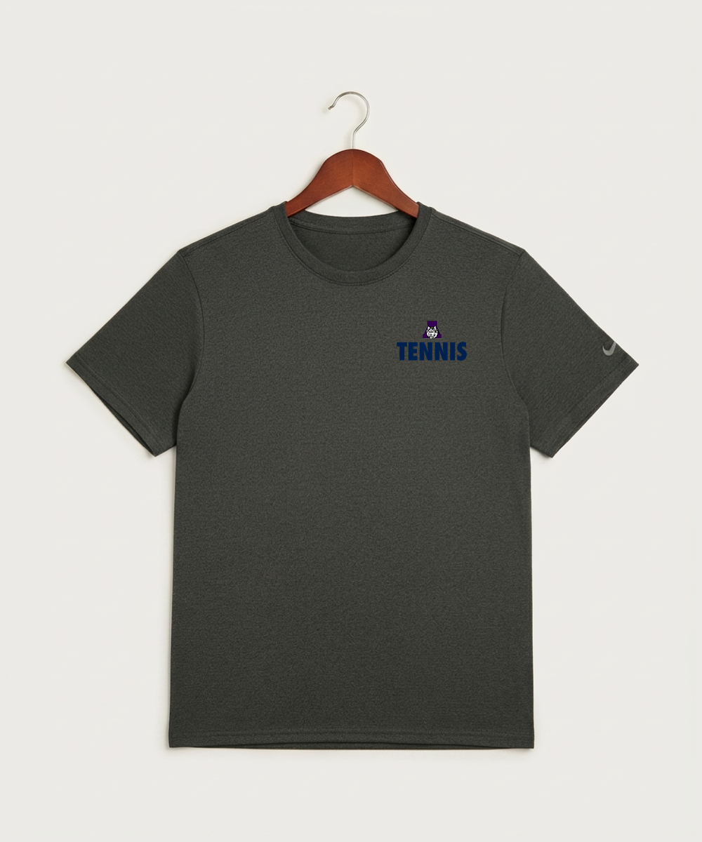 Albany High School Tennis (Boys) - Dark Smoke Heather Nike Swoosh Sleeve rLegend Tee NKDX8730