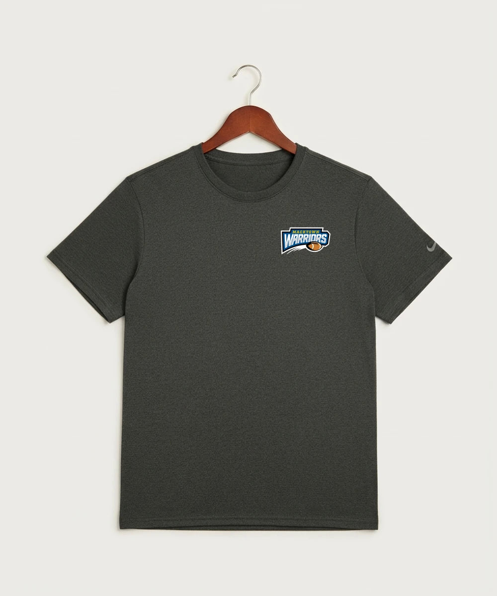 Macktown Warriors Football (Boys) - Dark Smoke Heather Nike Swoosh Sleeve rLegend Tee NKDX8730