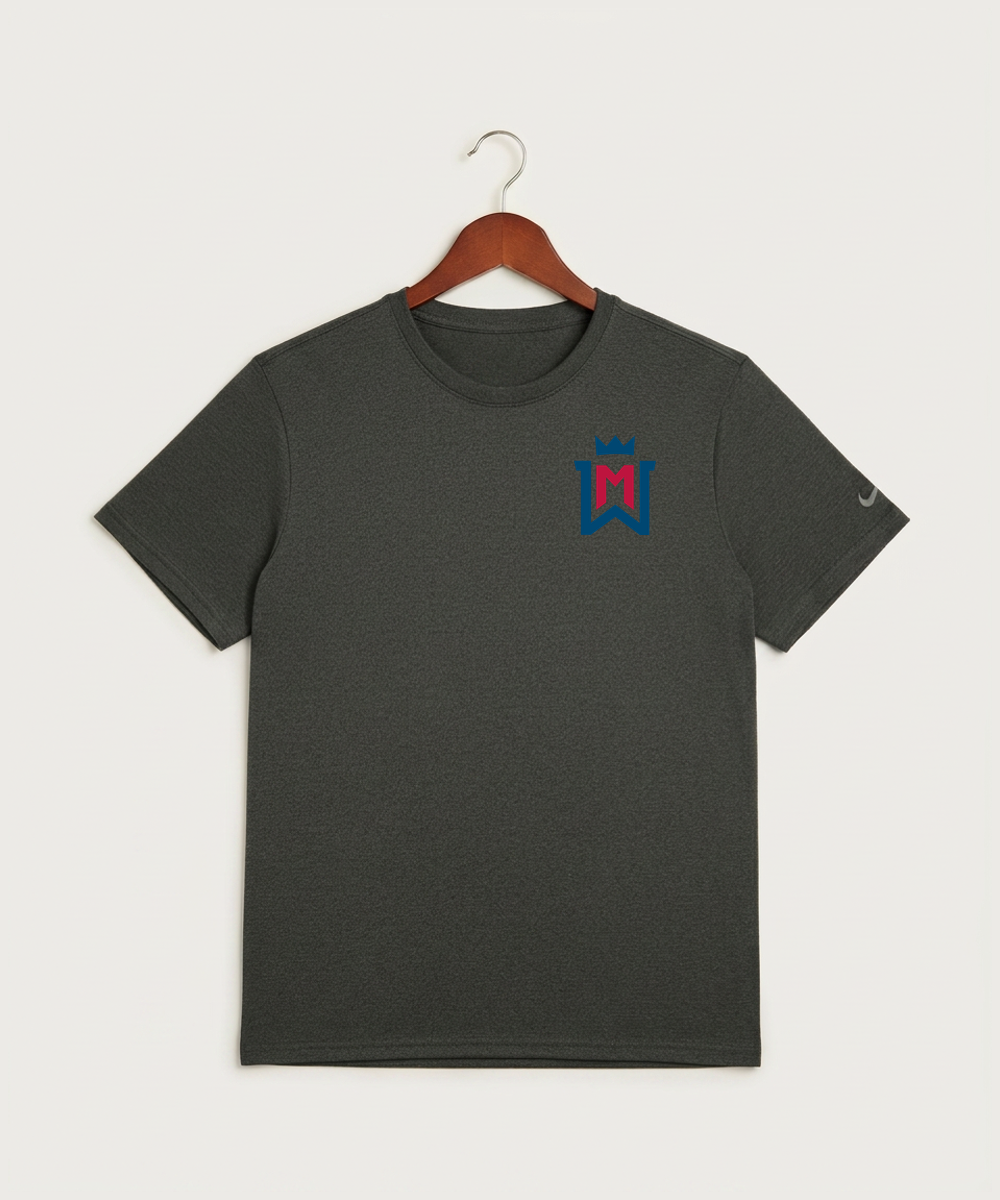 Watertown Mayer High School Football (Boys) - Dark Smoke Heather Nike Swoosh Sleeve rLegend Tee NKDX8730