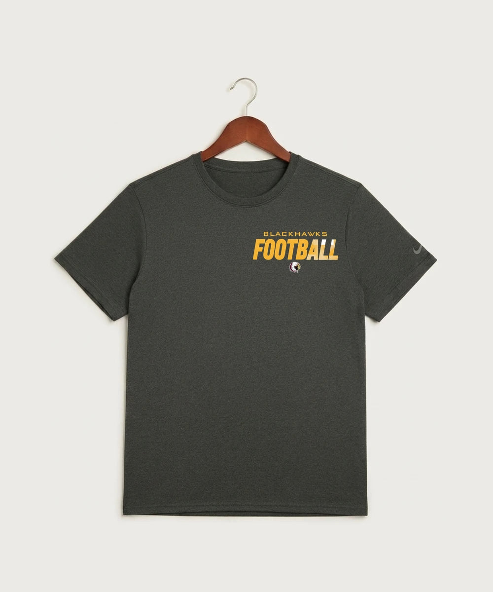 Stockton High School Football - Dark Smoke Heather Nike Swoosh Sleeve rLegend Tee NKDX8730