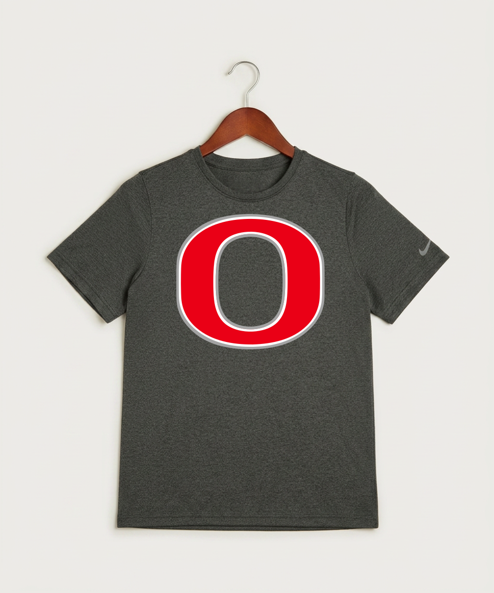 Osakis High School Athletics Coed - Dark Smoke Heather Nike Youth Swoosh Sleeve rLegend Tee NKDX8787