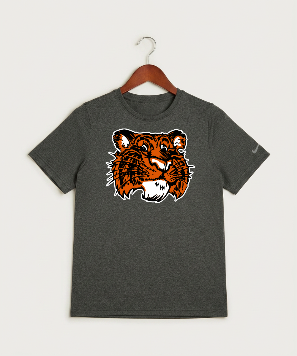 Browerville Public High School Athletics Coed - Dark Smoke Heather Nike Youth Swoosh Sleeve rLegend Tee NKDX8787