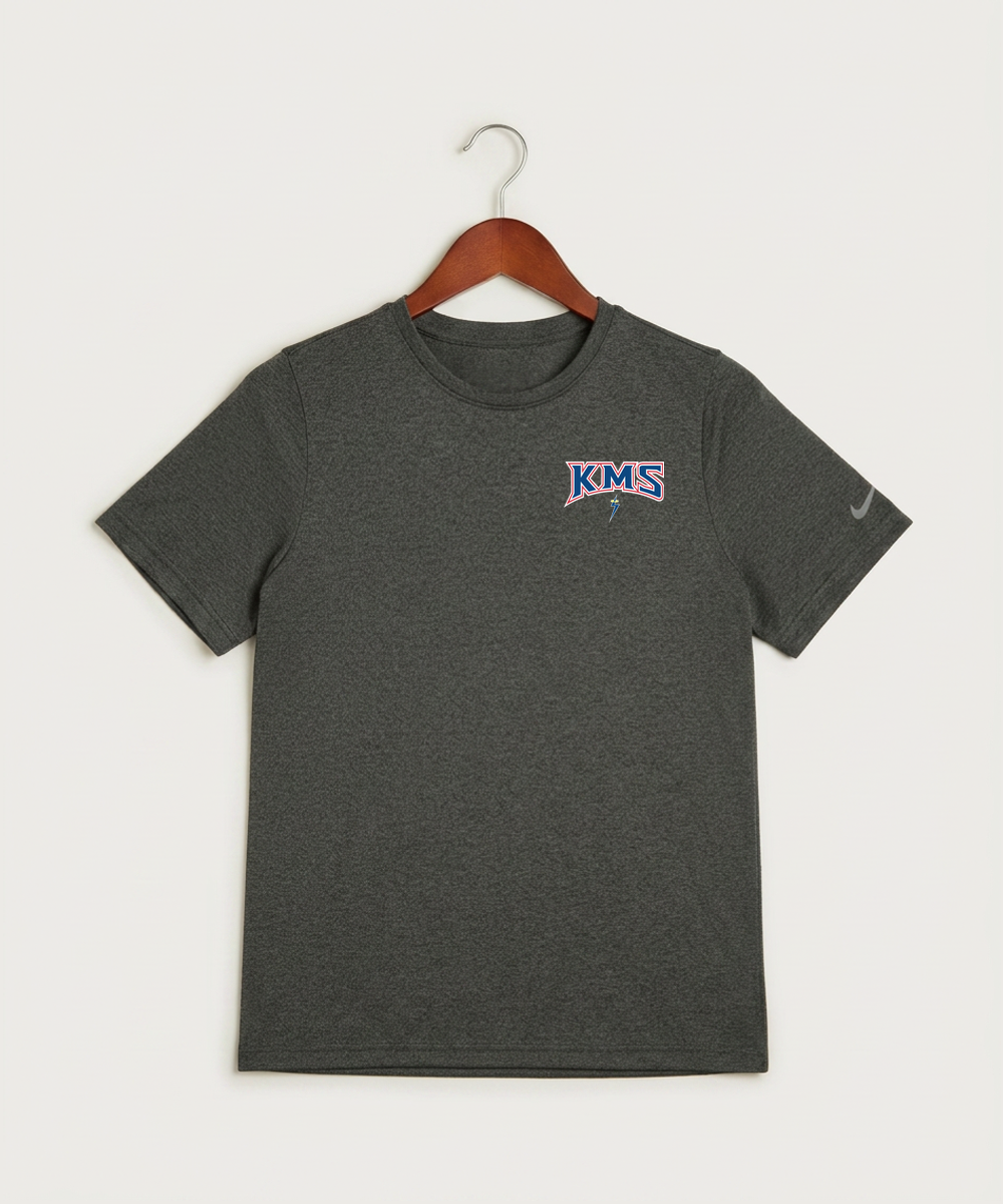 Kerkhoven-Murdock-Sunburg High School Football (Boys) - Dark Smoke Heather Nike Youth Swoosh Sleeve rLegend Tee NKDX8787