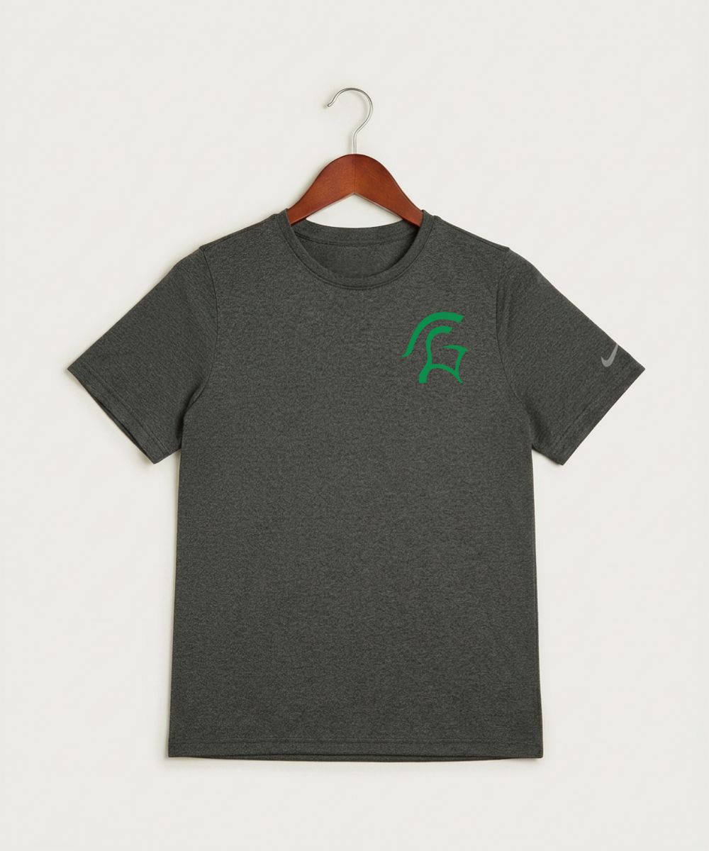 La Crescent High School Football (Boys) - Dark Smoke Heather Nike Youth Swoosh Sleeve rLegend Tee NKDX8787