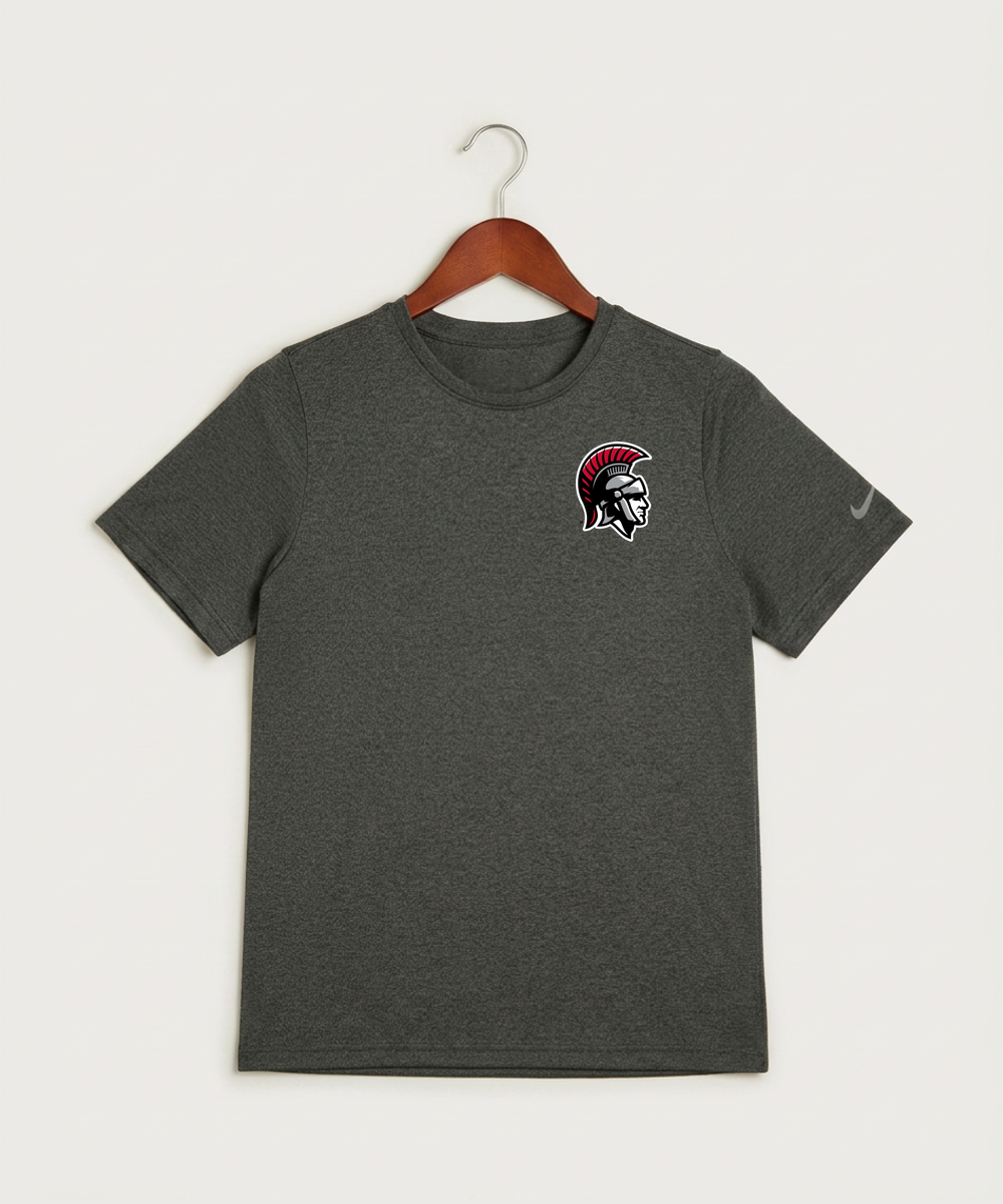 Worthington High School Football (Boys) - Dark Smoke Heather Nike Youth Swoosh Sleeve rLegend Tee NKDX8787