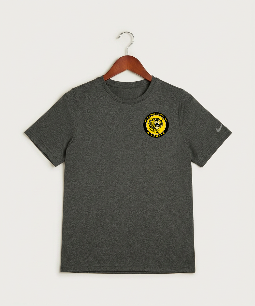 New London Spicer High School Football (Boys) - Dark Smoke Heather Nike Youth Swoosh Sleeve rLegend Tee NKDX8787