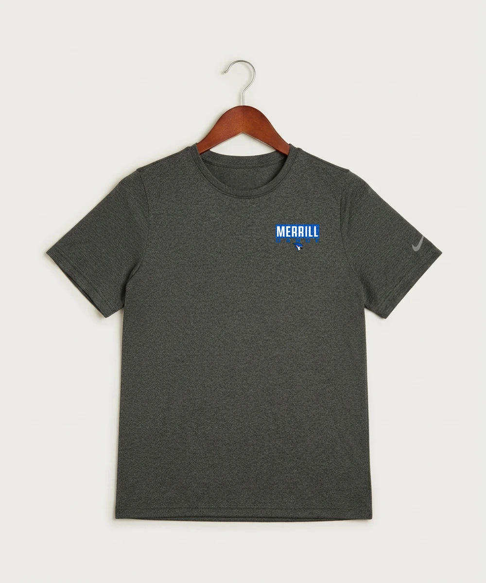 Merrill Dance and Cheer - Dark Smoke Heather Nike Youth Swoosh Sleeve rLegend Tee NKDX8787