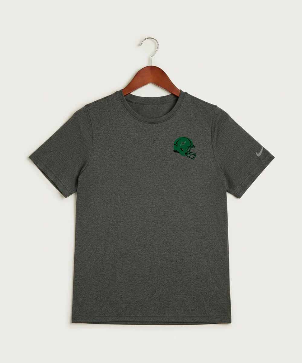 Rock Ridge High School Football (Boys) - Dark Smoke Heather Nike Youth Swoosh Sleeve rLegend Tee NKDX8787