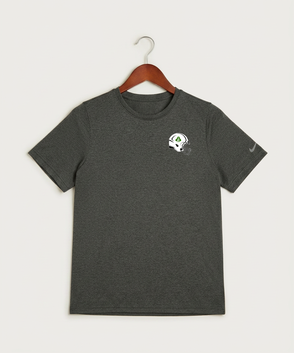 Verndale High School Football (Boys) - Dark Smoke Heather Nike Youth Swoosh Sleeve rLegend Tee NKDX8787