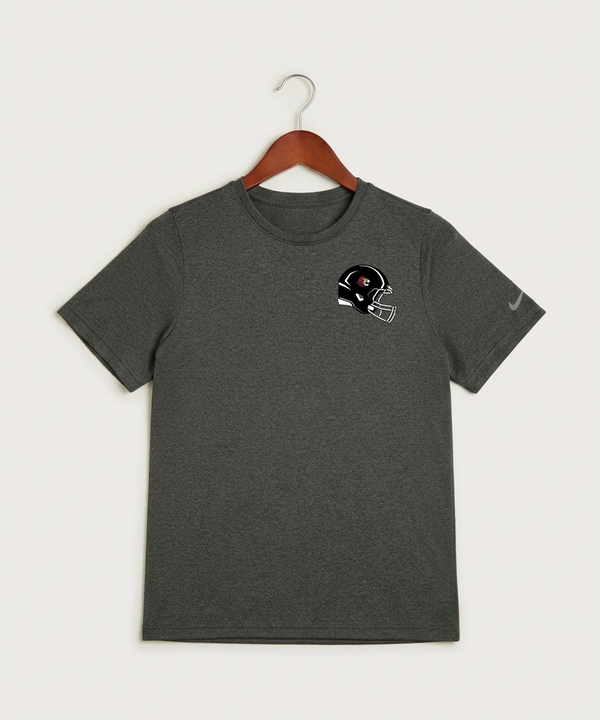 Spring Grove High School Football (Boys) - Dark Smoke Heather Nike Youth Swoosh Sleeve rLegend Tee NKDX8787
