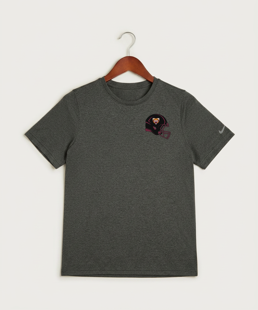 Stewartville High School Football (Boys) - Dark Smoke Heather Nike Youth Swoosh Sleeve rLegend Tee NKDX8787