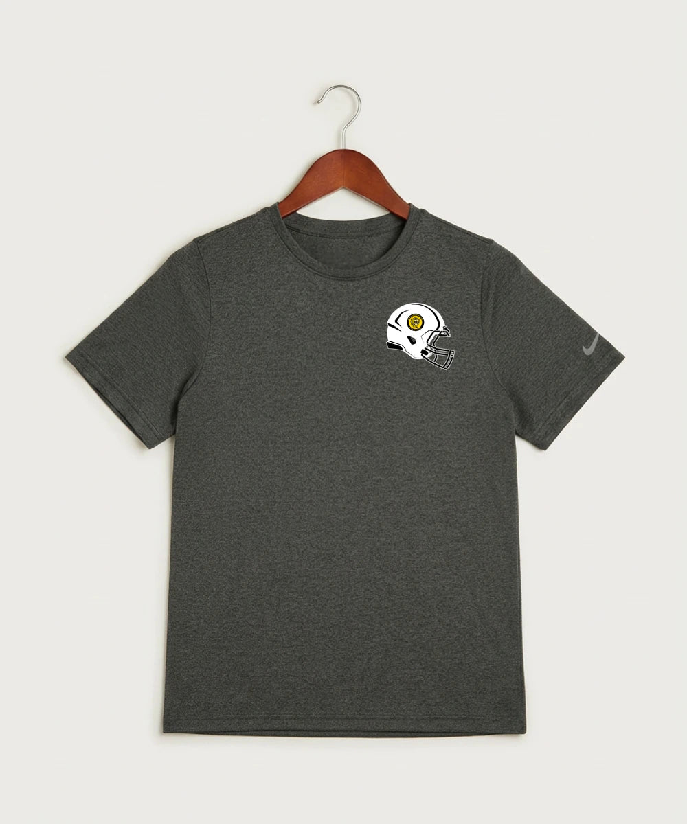 New London Spicer High School Football (Boys) - Dark Smoke Heather Nike Youth Swoosh Sleeve rLegend Tee NKDX8787