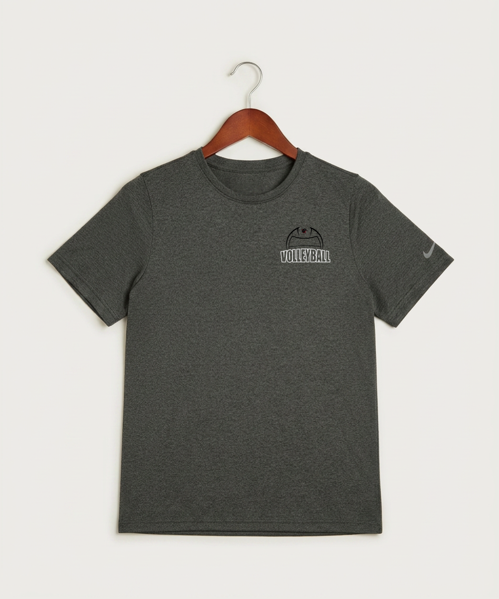Tracy-Milroy-Balaton High School Volleyball (Girls) - Dark Smoke Heather Nike Youth Swoosh Sleeve rLegend Tee NKDX8787