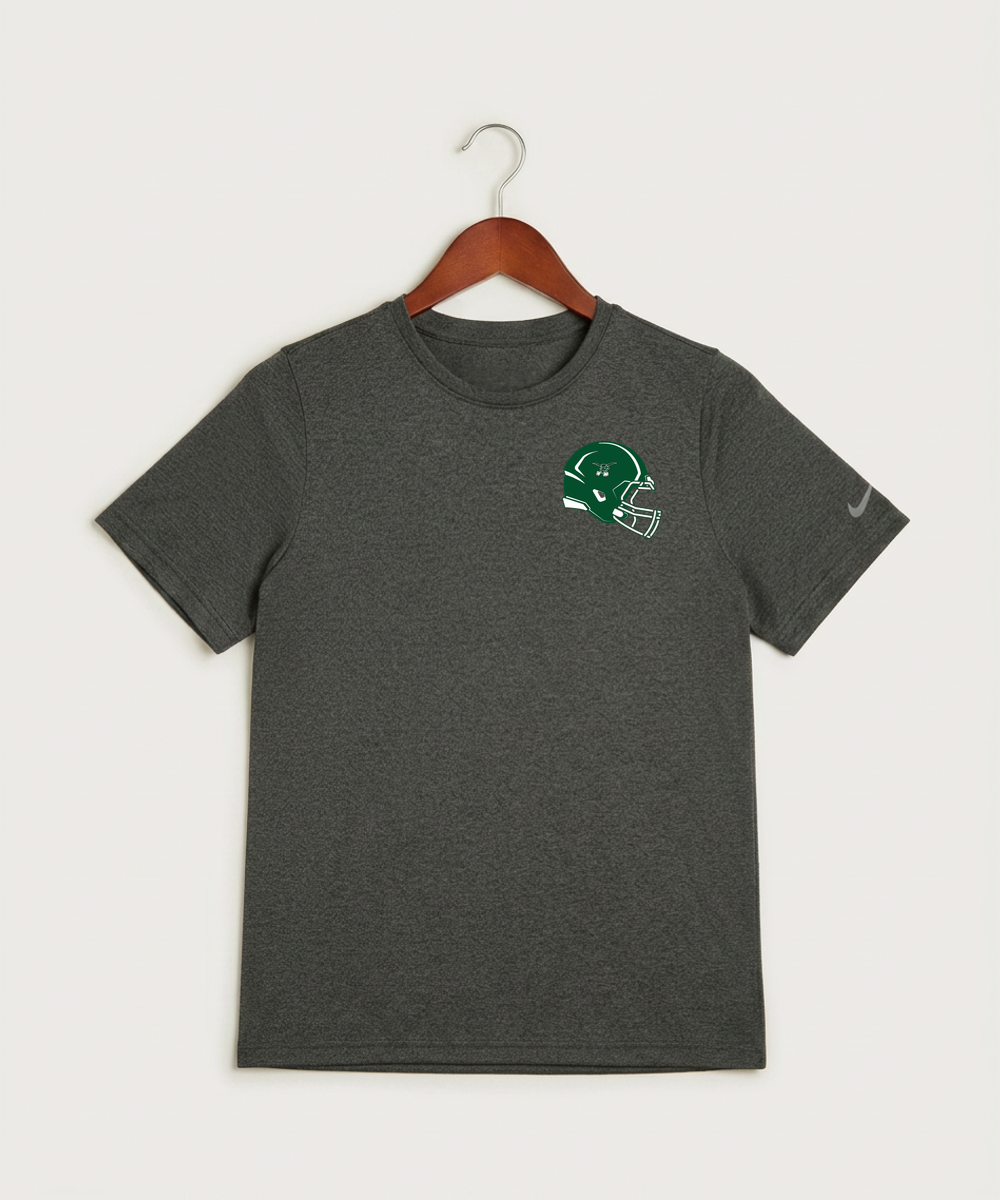 West Fargo High School Football (Boys) - Dark Smoke Heather Nike Youth Swoosh Sleeve rLegend Tee NKDX8787