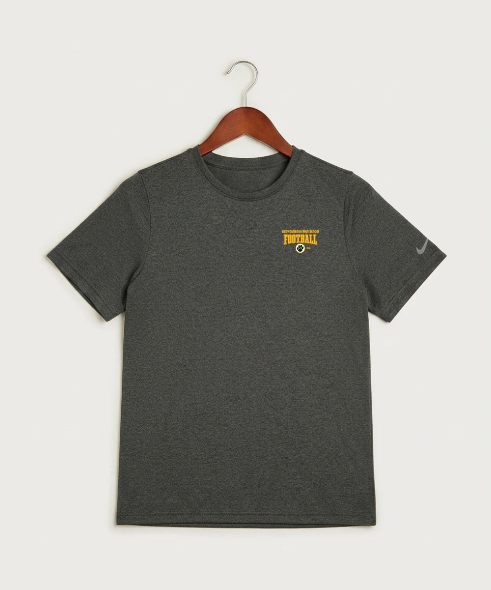 Ashwaubenon High School Football (Boys) - Dark Smoke Heather Nike Youth Swoosh Sleeve rLegend Tee NKDX8787