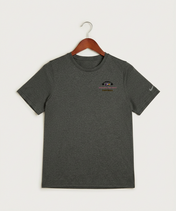 Montevideo High School Football (Boys) - Dark Smoke Heather Nike Youth Swoosh Sleeve rLegend Tee NKDX8787