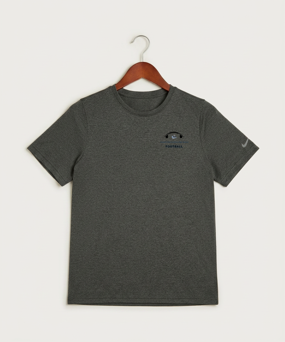 Russell-Tyler-Ruthton High School Football (Boys) - Dark Smoke Heather Nike Youth Swoosh Sleeve rLegend Tee NKDX8787