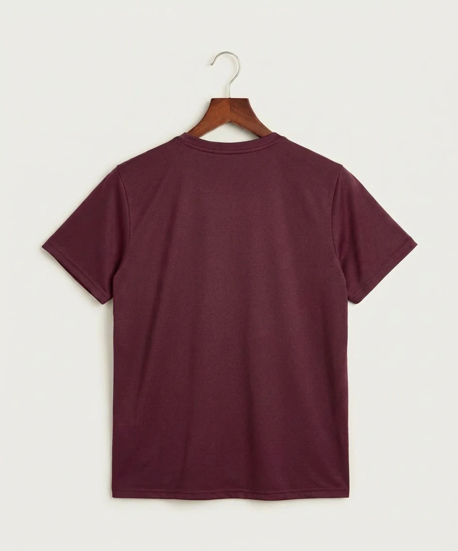 Stewartville High School Tennis (Coed) - Deep Maroon Nike Swoosh Sleeve rLegend Tee NKDX8730 (back)