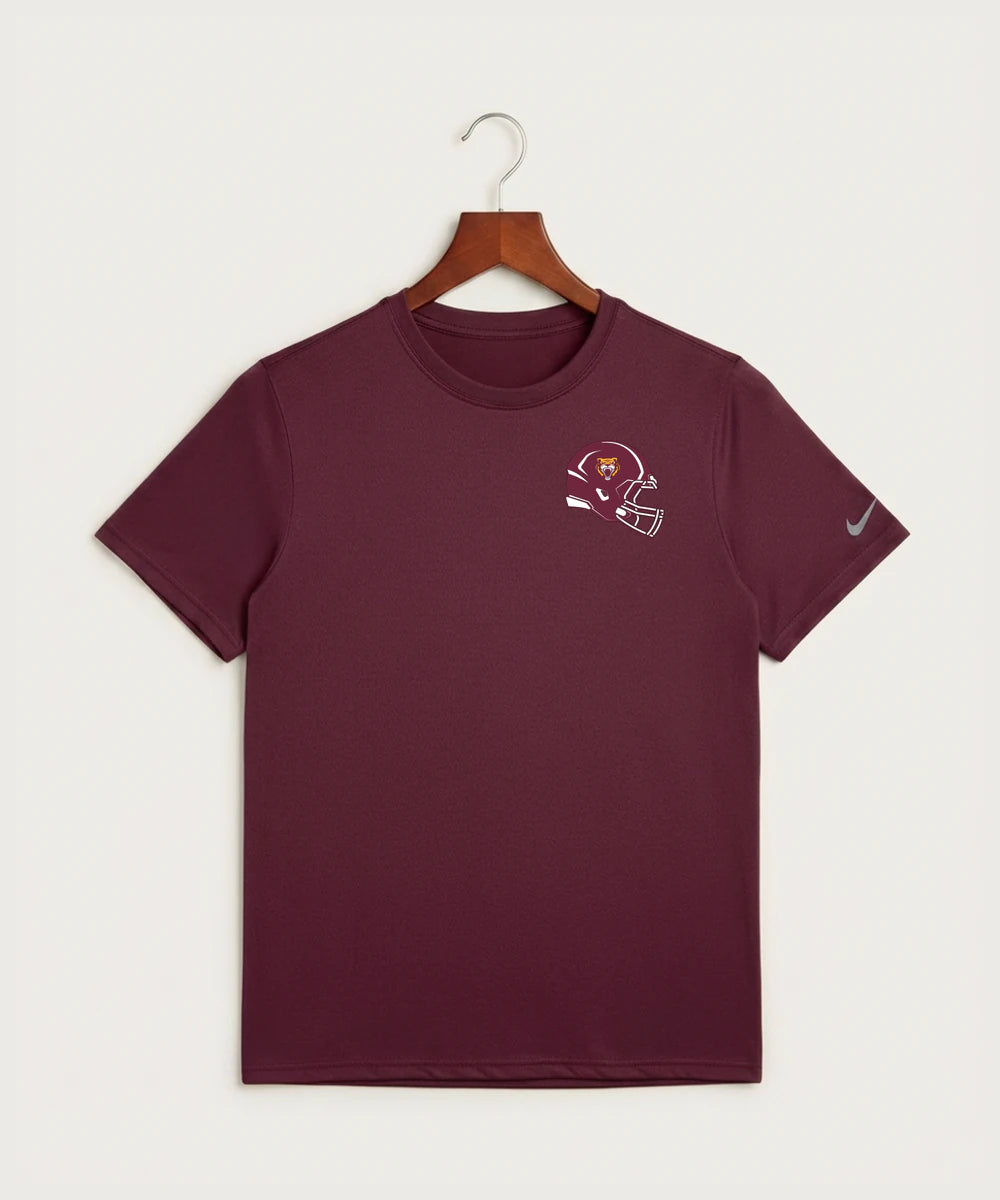 Stewartville High School Football (Boys) - Deep Maroon Nike Swoosh Sleeve rLegend Tee NKDX8730